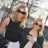 Karlie Kloss  et Lily Donaldson - Sorties du défilé de mode "Elie Saab", collection prêt-à-porter automne-hiver 2015/2016, à Paris. Le 7 mars 2015