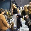 Exclusif - Karlie Kloss - Backstage du défilé de mode "Elie Saab", collection prêt-à-porter automne-hiver 2015/2016, à Paris. Le 7 mars 2015