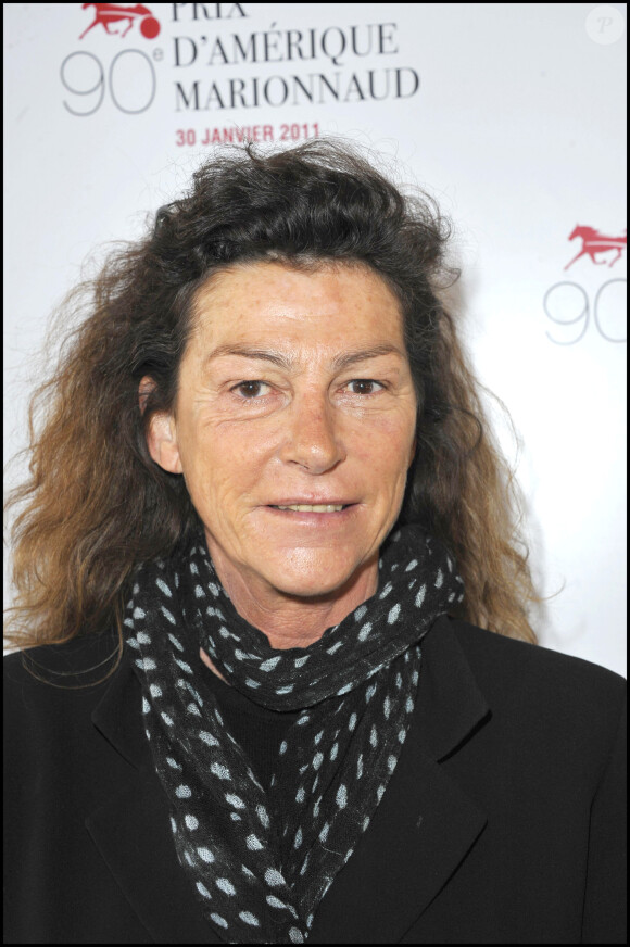 Florence Arthaud est décédée dans un accident impliquant deux hélicoptères en Argentine sur le tournage d'une émission de télé-réalité pour TF1, Dropped, le 9 mars 2015 - Photo prise lors du 90e prix d'Amérique Marionnaud à l'hippodrome de Vincennes en 2011.