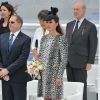 Kate Middleton le 13 juin 2013 à Southampton, enceinte du prince George, lors du baptême du Royal Princess.