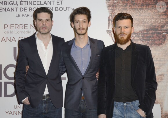 Yann Gozlan, Pierre Niney et Thibault Vinçon - Avant-première du film "Un homme idéal" à l'UGC Bercy à Paris le 9 mars 2015.