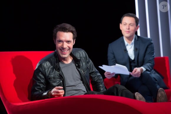 Exclusif - Enregistrement de l'émission Le Divan présentée par Marc-Olivier Fogiel avec l'humoriste Nicolas Bedos en invité à Paris le 20 février 2015.
