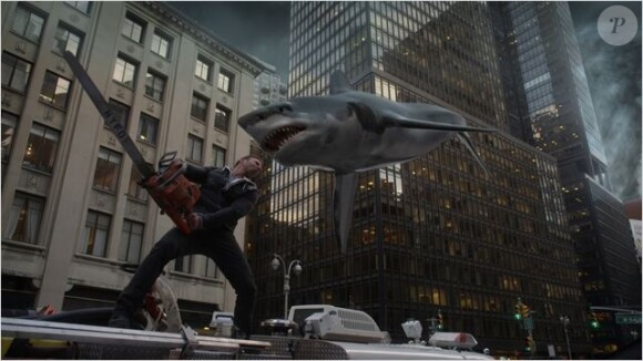 Ian Ziering prêt à combattre à nouveau des requins dans Sharknado 3.