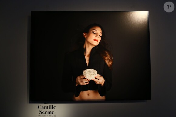 Camille Serme photo de l'exposition "Les Filles à Fromage" à la Milk Factory à Paris, le 12 mars 2015