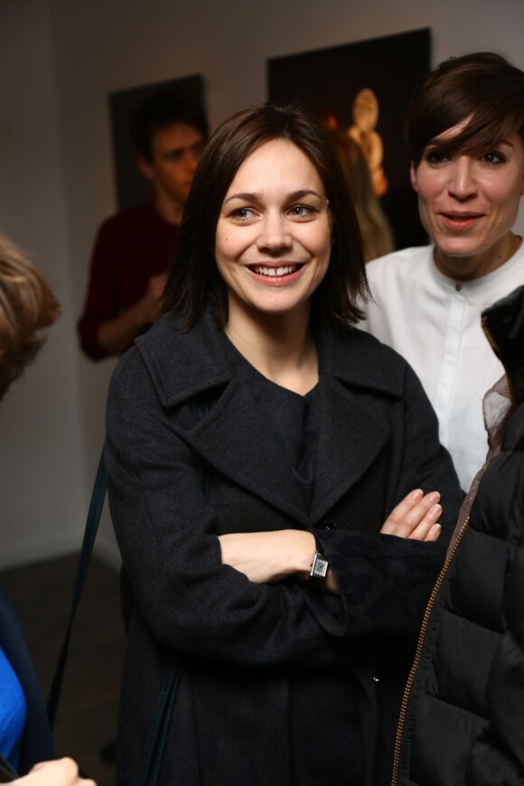 Nathalie Péchalat lors de la présentation de l'exposition "Les Filles à Fromage" à la Milk Factory à Paris, le 12 mars 2015 pour laquelle elle a joué les modèles