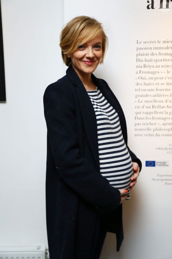 Maya Lauqué lors de la présentation de l'exposition "Les Filles à Fromage" à la Milk Factory à Paris, le 12 mars 2015