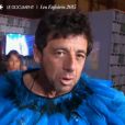 Patrick Bruel en perroquet - Dans les coulisses des préparations du spectacle des Enfoirés 2015. Le concert sera diffusé le vendredi 13 mars à 20h55 sur TF1. Emission  50 mn inside , diffusée le 8 mars 2015 sur TF1.