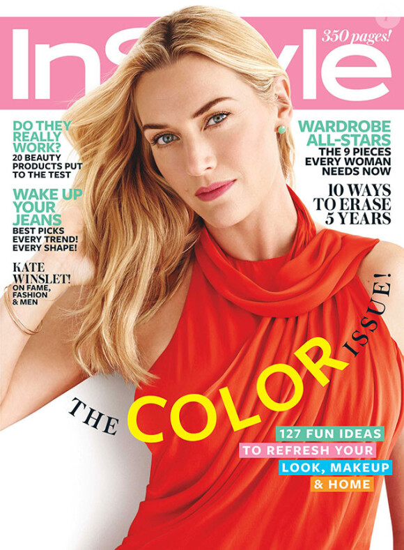Kate Winslet sublime en couverture du numéro d'Avril 2015 du InStyle Magazine.