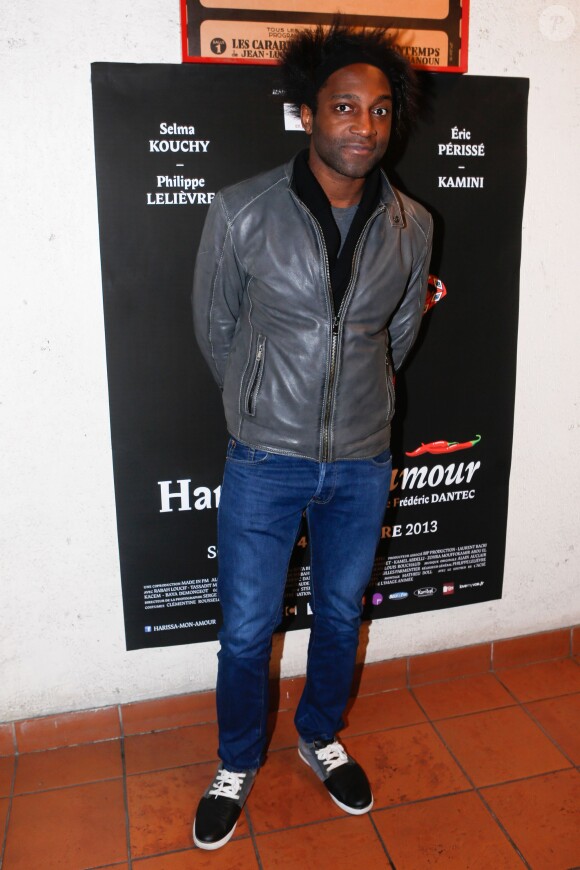 Le chanteur Kamini - Avant-première "Harissa mon Amour" au cinéma des Arts à Paris le 3 décembre 2013.