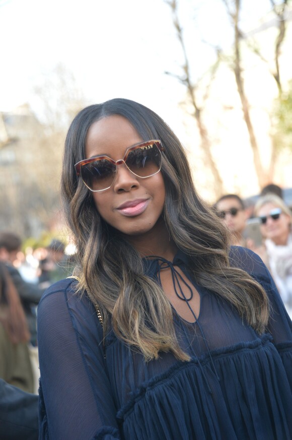 Kelly Rowland au défilé de mode "Chloé", collection prêt-à-porter automne-hiver 2015/2016, à Paris. Le 8 mars 2015