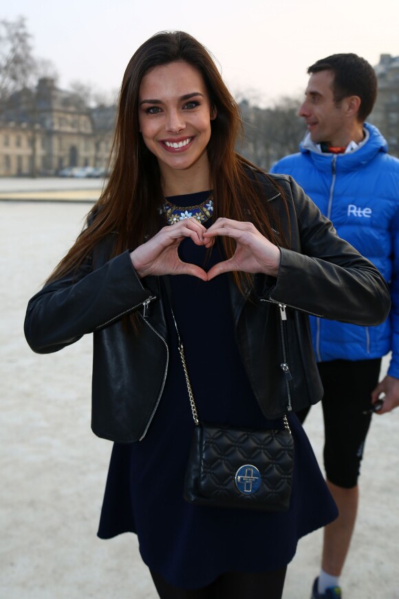 Marine Lorphelin - 29e Course du coeur pour soutenir le don d'organes à Paris le 18 mars 2015.