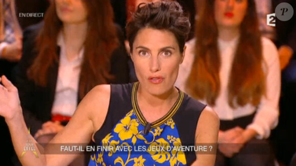 Alessandra Sublet dans Un soir à la Tour Eiffel, le 18 mars 2015 sur France 2.