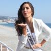 Miss Univers 2014, Paulina Vega a présenté sa ligne de produits de beauté pour les cheveux "Style Illuminate" dans la boutique Saga Cosmetics à Nice, le 19 mars 2015.