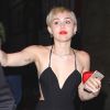La chanteuse Miley Cyrus part faire la fête à The Laugh Factory, Los Angeles, le 16 mars 2015