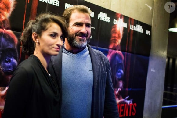 Eric Cantona et Rachida Brakni pour l' Avant premiere du film "les mouvements du bassin" au mk2 quai de seine a Paris le 25 Septembre 2012