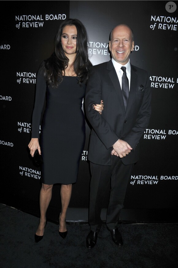Emma Heming-Willis et son mari Bruce Willis - Gala "National Board of Review Awards" à New York. Le 6 janvier 2015 Arrivals at National Board of Review Awards Gala, New York, January 6th, 201506/01/2015 - New York