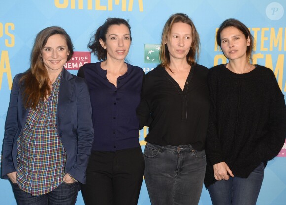 Camille Chamoux enceinte, Aure Atika, Emmanuelle Bercot et Virginie Ledoyen - Ouverture de la 16e édition du Printemps du cinéma au Cinéma Pathé Beaugrenelle à Paris, le 22 mars 2015