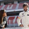 Fernando Alonso remercie sa belle Lara Alvarez sur Twitter le 26 mars 2015.