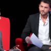 Exclusif - Face à Christophe Beaugrand, Marc-Olivier Fogiel a pris la place de ses invités dans le fameux fauteuil rouge de son émission Le Divan, à Paris le 13 mars 2015.
