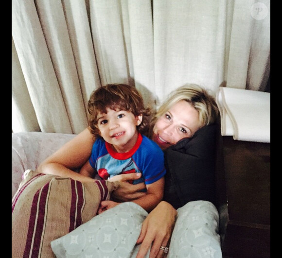 Molly Sims et son fils Brooks sur Instagram, le 19 mars 2015