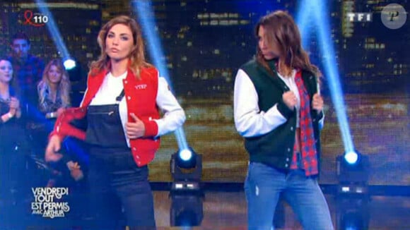 Ariane Brodier et Laury Thilleman s'écharpent après un strip-tease, le 27 mars 2015 dans VTEP sur TF1.