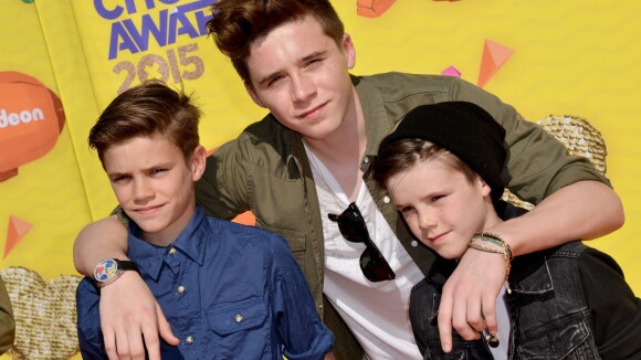 Brooklyn Beckham : Craquant avec ses petits frères aux Kids' Choice Awards