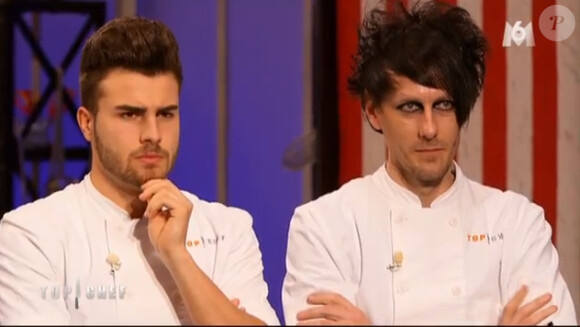 Kevin et Olivier dans Top Chef 2015 (épisode 10), le lundi 30 mars 2015 sur M6.