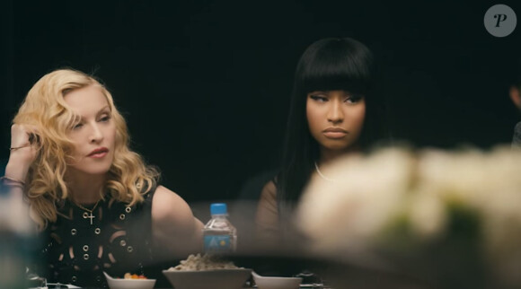 Madonna et Nicki Minaj dans le film publicitaire #TIDALforALL pour le lancement de Tidal, mars 2015.