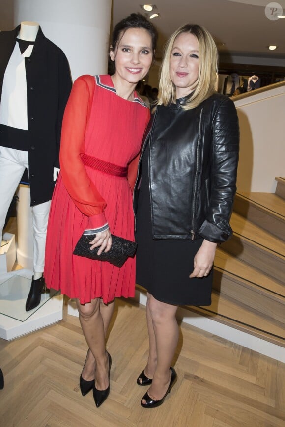 Virginie Ledoyen et Ludivine Sagnier à l'Inauguration de la boutique Tommy Hilfiger Bd des Capucines à Paris le 31 mars 2015.