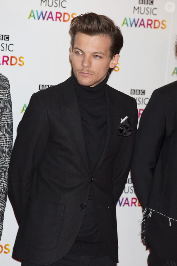 Louis Tomlinson (du groupe One Direction) - Soirée des "BBC Music Awards" à Londres, le 11 décembre 2014.