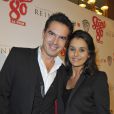 Faustine Bollaert et son mari Maxime Chattam - Avant-première du film  Stars 80  au Grand Rex le 19 octobre 2012.