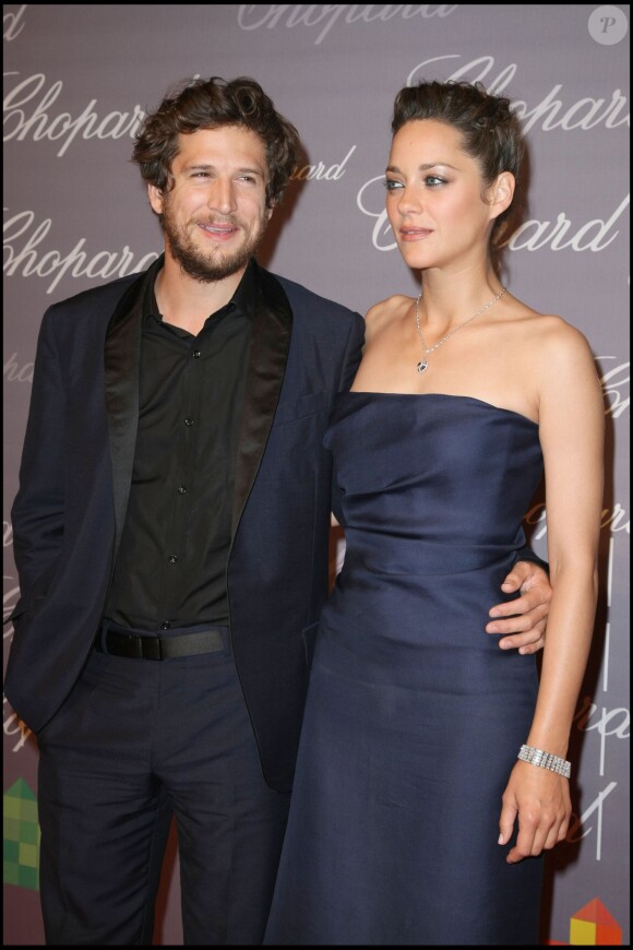 Guillaume Canet et Marion Cotillard lors de la remise du trophée Chopard à Cannes en 2009