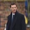 L'acteur Benedict Cumberbatch arrivant à la cérémonie où Richard III a été réinhumé à Leicester en Angleterre le 26 mars 2015