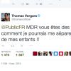 Thomas Vergara a réagi sur Twitter aux rumeurs concernant sa séparation avec Nabilla. Il en a profité pour lui faire une belle déclaration d'amour. Le 5 avril 2015.