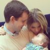 Jenna Bush pose avec son mari Henry Hager et leur fille Mila, le 29 novembre 2013.