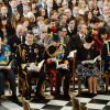 Le prince Edward, duc de Kent, à gauche, avec la famille royale britannique lors de la cérémonie commémorant le déploiement et le tribut britanniques en Afghanistan, le 13 mars 2015 en la cathédrale St Paul, à Londres.