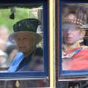 Elizabeth II et son cousin le prince Edward, duc de Kent, en juin 2013 lors de la parade Trooping the Colour à Londres