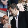 Benoît Hamon et Nicolas Sarkozy - People assistent à la demi-finale de la coupe de France entre le PSG et Saint-Etienne au Parc des Princes à Paris le 8 avril 2015.