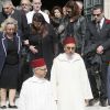 Chakib Benmoussa, ambassadeur du Maroc en France - Obsèques du tailleur italien Francesco Smalto en l'église Saint-Jean-Baptiste à Neuilly-sur-Seine, le 10 avril 2015.