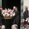 Obsèques du tailleur italien Francesco Smalto en l'église Saint-Jean-Baptiste à Neuilly-sur-Seine, le 10 avril 2015.