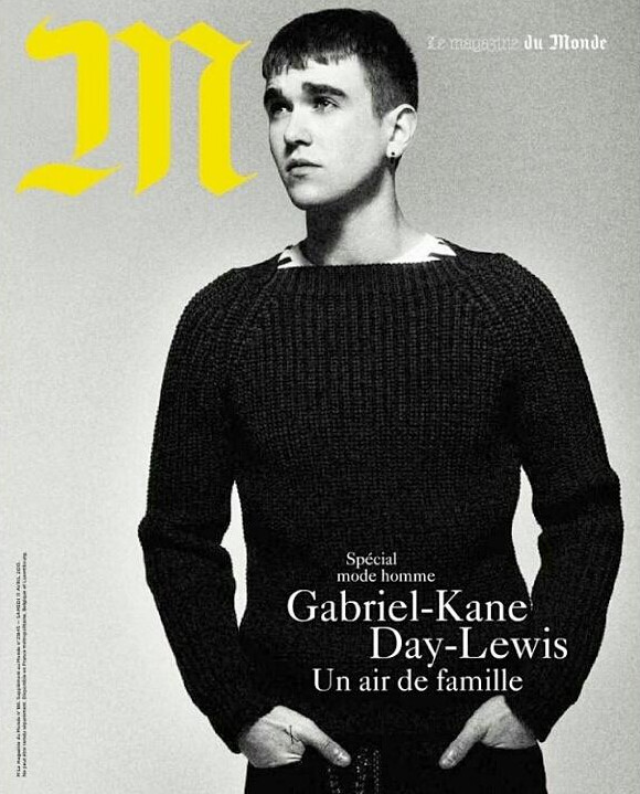 Gabriel-Kane Day-Lewis en couverture de M, le magazine du Monde, le 10 avril 2015.