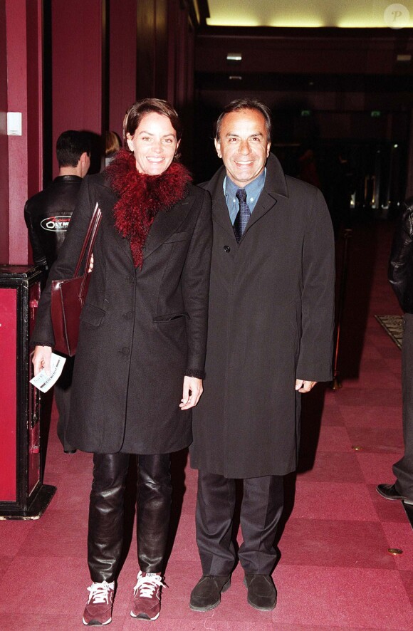 Cendrine Dominguez et son mari Patrice à l'Olympia de Paris le 21 décembre 1998
