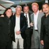 Patrice Dominguez, Guillermo Vila, Bjorn Borg, Michel Lebb, Boris Becker, Henri Leconte lors du dîner des champions à l'occasion des 80 ans de ROland-Garros, le 6 juin 2008 à Paris