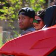 Exclusif - Kylie Jenner et Tyga en roadster à Calabasas, le 2 avril 2015.
