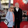 Twiggy et son mari Leigh Lawson - Avant-première du film "Far from the Madding Crowd" ("Loin de la foule déchaînée") à Londres, le 15 avril 2015.