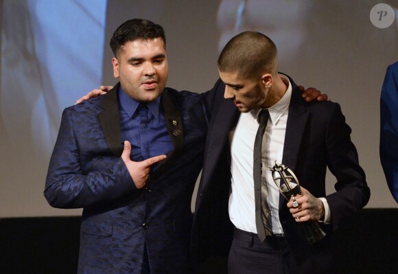 Zayn Malik et le producteur Naughty Boy aux British Asian Awards à Londres le 17 avril 2015