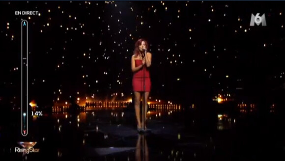 La chanteuse Barbara Lune - Emission "Rising Star" sur M6. Le 25 septembre 2014.