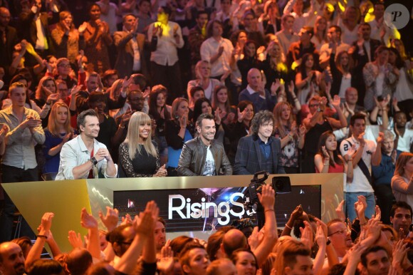 Exclusif. Le jury de Rising Star, lors du prime 6 diffusé le 30 octobre 2014.