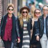 Amber Heard avec sa soeur Whitney et ses amies à New York le 17 avril 2015.