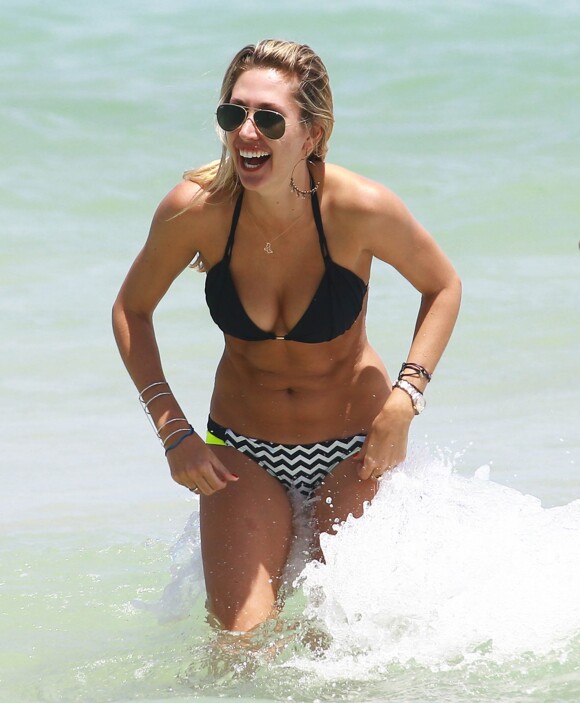 Lauren Stoner sur une plage de Miami, le 19 avril 2015.